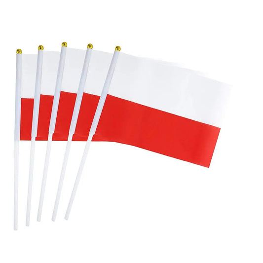 Hand Held Polish Flag