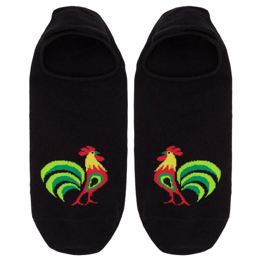 Ankle Socks with a rooster - Black