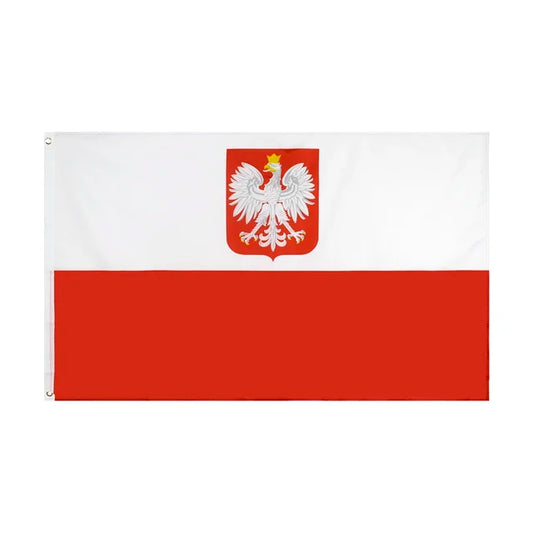 Polish Flag with Eagle