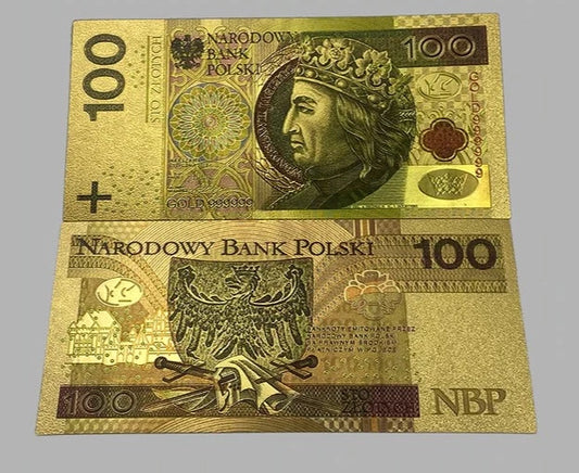 Poland Banknote Gold Plated